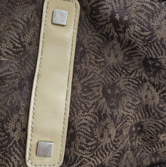Anne Klein Brown and Cream Tote with Structured Design - Picture 11 of 15